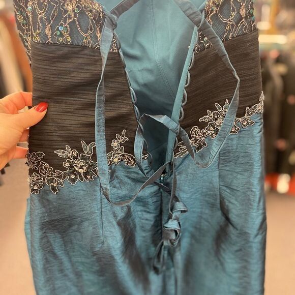 Maggie Sotero Ladies 10 Dark Teal Strapless Dress - Picture 4 of 6